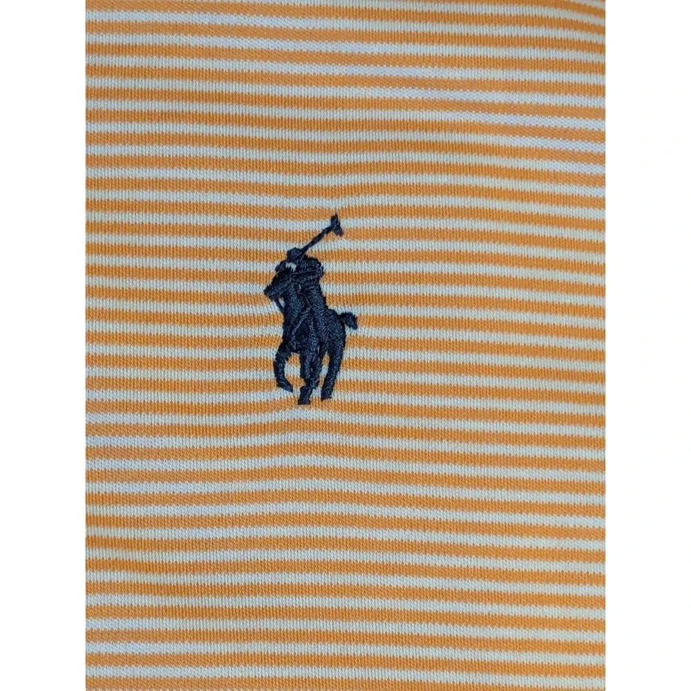 Polo Ralph Lauren Classic Fit Polo Shirt Men’s XXL Orange Striped Cotton